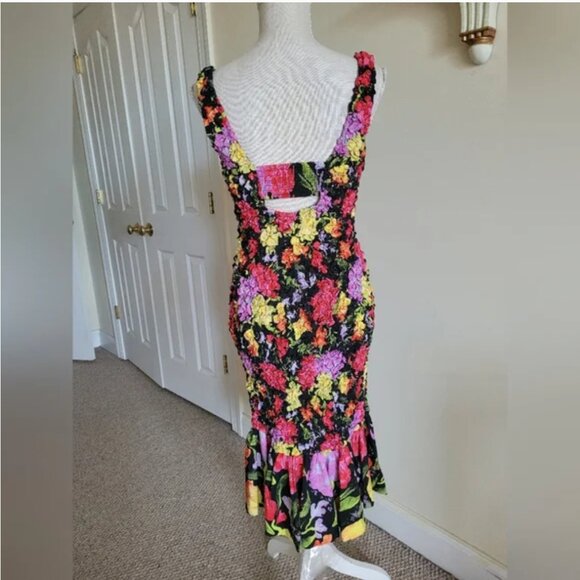 Anthropologie Yukiko Noritake NWT Stretchy Floral Dress Price size S/M - Picture 5 of 8